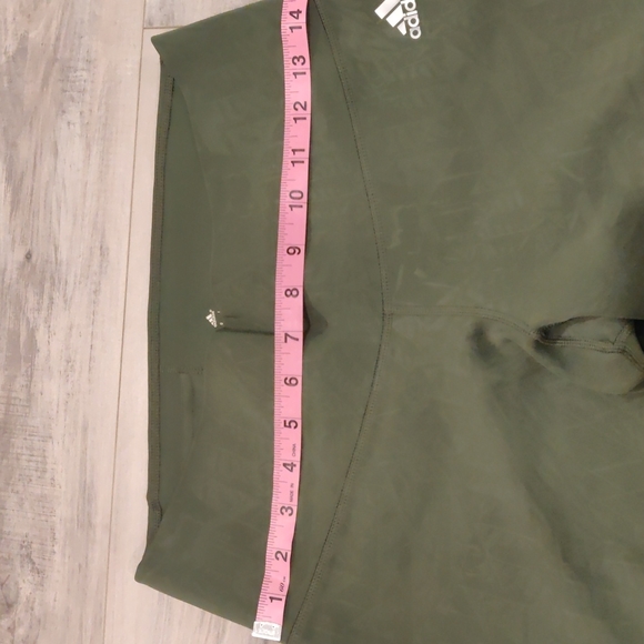 ADIDAS Olive Green Climalite Capri - Picture 4 of 7